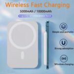 10000mAh Power Bank Magnetic Battery Pack Wireless Charger