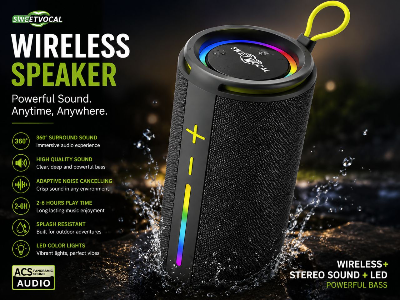 WhatsApp Image 2026-08-31 at 20.08.31 SWEETVOCAL ST-V205 Wireless Speaker - Image 1